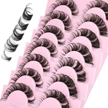 D Curl Clusters Lashes Natural Russian Strip Eyelashes Extensions Fluffy Wispy Faux Mink Lashes Exte...