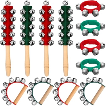 Lukmaa 12 PCS Christmas Jingle Bells - Festive Musical Percussion Toy