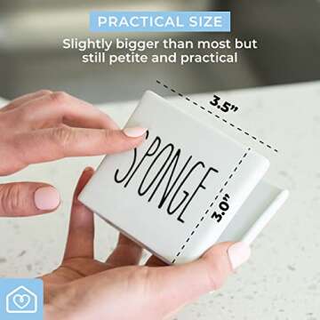 Heartland Home Sponge Holder - Ceramic Kitchen Organizer