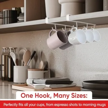 Better Houseware Under-Shelf Mug Organizer Set of 2