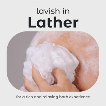 MainBasics Bath Loofah Sponge Pouf - Set of 3