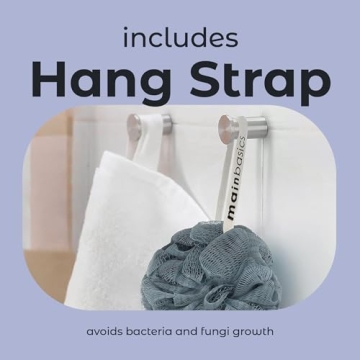 MainBasics Bath Loofah Sponge Pouf - Set of 3