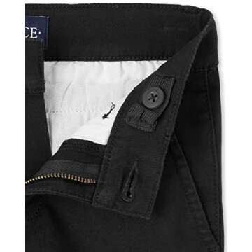 The Children's Place Boys Stretch Skinny Chino Pants,Black Single,6