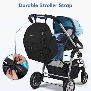 Backpack Diaper Bag, Waterproof Boy Travel Bag for Dad and Men, Large Multi-Function, Many Pockets, Lightweight, Stylish Diaper Backpack, Black