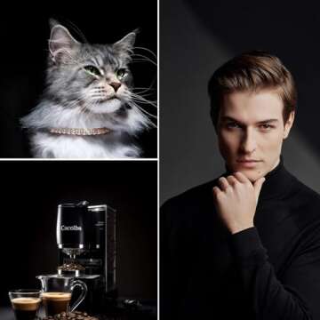 5 x 10 FT Photography Backdrop Black, High Density Fabric Photo Screen Cloth for Photoshoot, Non-Reflective Photo Studio Background for Food Product Shooting Props, BEIYANG