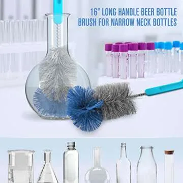 Versatile 9-Piece Bottle Brush Cleaning Set for All Needs