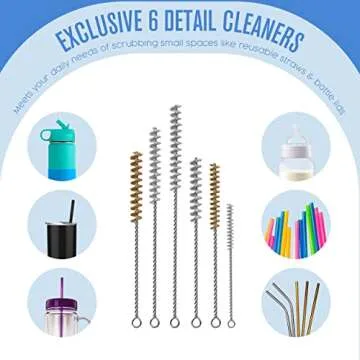 Versatile 9-Piece Bottle Brush Cleaning Set for All Needs