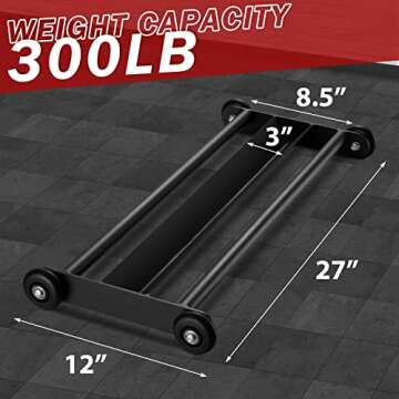 GMWD Glute Ham Glider, Commercial Glute Hamstring Roller with Smooth Wheels, Multi-Function Exercise...