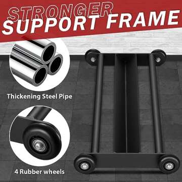 GMWD Glute Ham Glider, Commercial Glute Hamstring Roller with Smooth Wheels, Multi-Function Exercise Wheels, Home Gym Full Body Workout AB Training