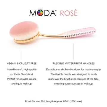 Moda Rose 4-Piece Makeup Brush Set Flawless Application