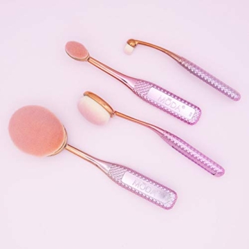 Moda Rose 4-Piece Makeup Brush Set Flawless Application