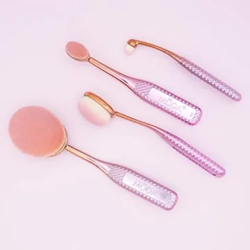 Moda Rose 4-Piece Makeup Brush Set Flawless Application