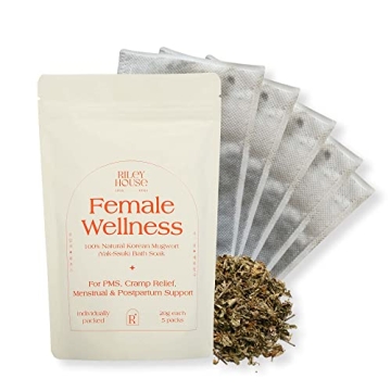 Riley House Mugwort Herbal Bath Soak, All Natural Tea for Women, Yoni Steaming Herbs