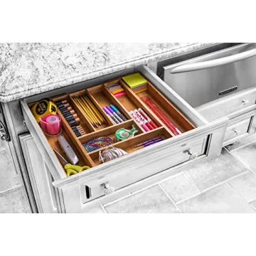 Bellemain Expandable Bamboo Drawer Organizer for Kitchen and Office