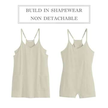 ANRABESS Women Summer Mini Romper Dress Workout Tennis Active Sports Athletic Outfits Built in Shorts Trendy Vacation Light Grey Small