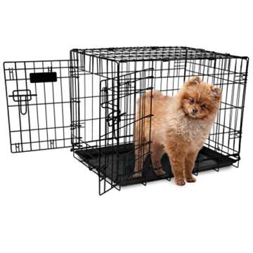 Precision Pet Products Two Door Provalue Wire Dog Crate, 24 Inch, For Pets 15-30 lbs, With 5-Point Locking System