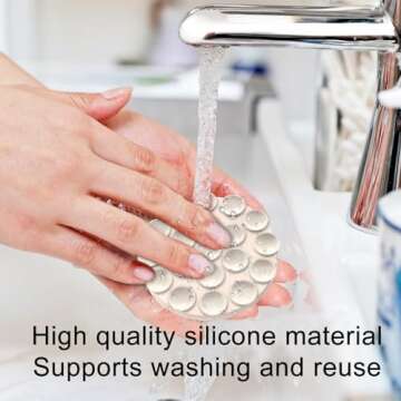 Magnetic Suction Cup Phone Mount - Anti Slip Hands Free Silicone Suction Phone Grip Compatible with iPhone MagSafe Phone Case Series, Mirror Shower Holder for Selfies and Tiktok Videos (Sand Pink)