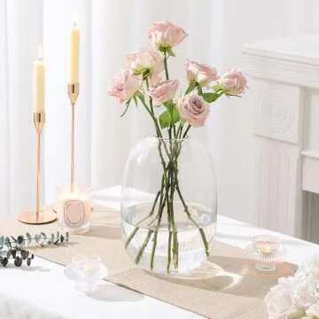 YANWE1 Large Glass Vase - Elegant Flower Display