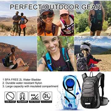 Insulated Hydration Backpack for Outdoor Activities