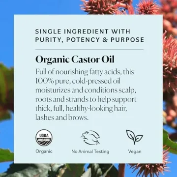 Sky Organics Organic Castor Oil for Fuller Lashes and Brows