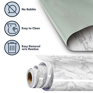 Instant Granite 36” x 216” Countertop Vinyl Laminate Sheet | Peel & Stick | Durable Self-Adhesiv...