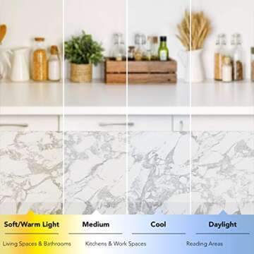 Instant Granite 36” x 216” Countertop Vinyl Laminate Sheet | Peel & Stick | Durable Self-Adhesive Paper Resists Heat, Stains, Water | Kitchen & Bath | Marble Design | Grey (18ft)