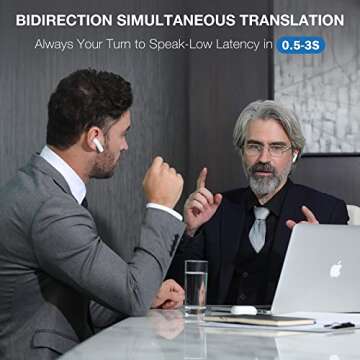 Timekettle WT2 Edge W3 Translator Device, Bidirection Simultaneous Translation, Translator Earbuds w...