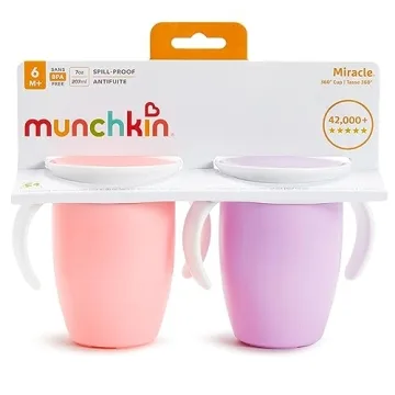 Munchkin Miracle 360 Trainer Sippy Cup - Spill Proof, 2 Pack
