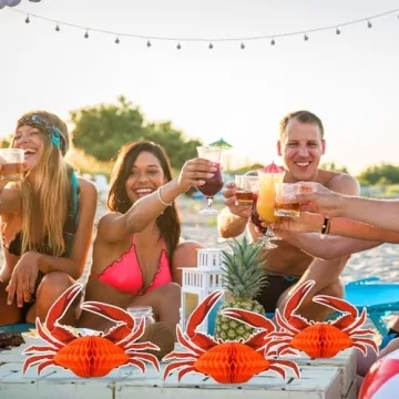 Jetec Crab Lobster Honeycomb Decorations Summer Beach Party