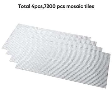 PP OPOUNT 7200 PCS Self-Adhesive Mosaic Tiles, Mirror Mosaics Tiles for Craft Decoration, Indoor Decoration, DIY Disco Ball, Vase, Etc (5 x 5 mm)