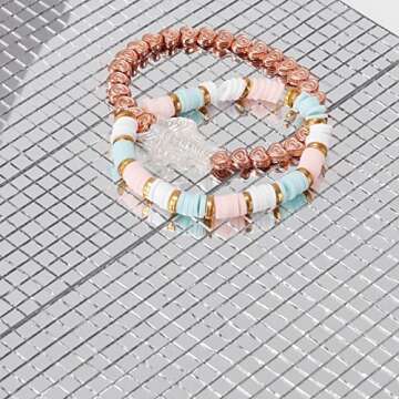 PP OPOUNT 7200 PCS Self-Adhesive Mosaic Tiles, Mirror Mosaics Tiles for Craft Decoration, Indoor Decoration, DIY Disco Ball, Vase, Etc (5 x 5 mm)