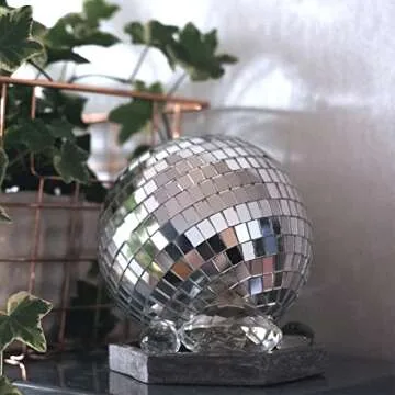 PP OPOUNT 7200 PCS Self-Adhesive Mosaic Tiles, Mirror Mosaics Tiles for Craft Decoration, Indoor Decoration, DIY Disco Ball, Vase, Etc (5 x 5 mm)