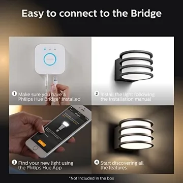 Philips Hue Lucca Outdoor Wall Light for Smart Homes