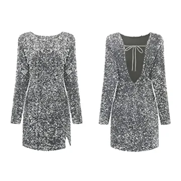R.Vivimos Sequin Bodycon Dress for Elegant Occasions