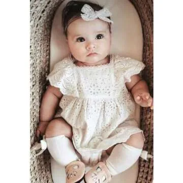 DRESHOW BQUBO Baby Knee High Sock Toddler Girl Dress Socks Baby Knit Stocking Cotton Infant Girls Socks