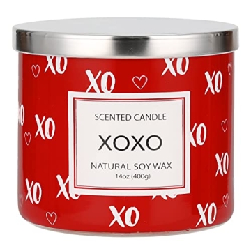 Valentine’s Day Large 3 Wick Natural Soy Candle Gift