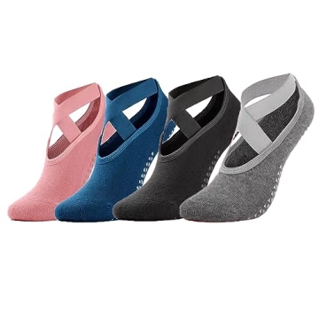 Yinxily Non Slip Yoga Socks for Women,Sticky Sock for Pilates & Pure Barre & Walking & Bikram Fitnes...