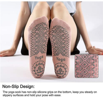 Yinxily Non Slip Yoga Socks for Women with Grip