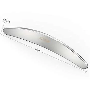 STICKON Stainless Steel Gua Sha Scraping Massage Tool IASTM Tools GREAT Soft Tissue Mobilization Tool (Sickle Shape)