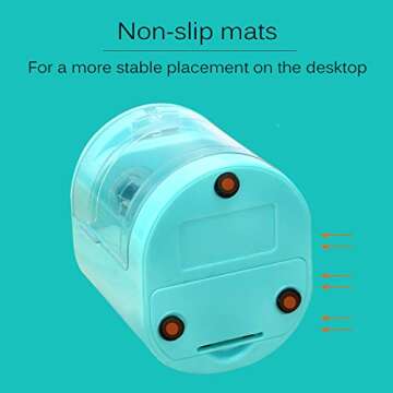 Electric Pencil Sharpener, Anlem Pencil Sharpener Automatic for 2B and Colored Pencil USB or Battery Operated Kids Safety for School Classroom, Home, Office, Studio (Blue)