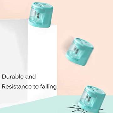 Electric Pencil Sharpener, Anlem Pencil Sharpener Automatic for 2B and Colored Pencil USB or Battery Operated Kids Safety for School Classroom, Home, Office, Studio (Blue)