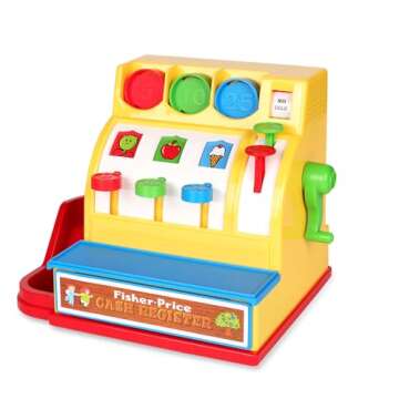 Fisher-Price Classics - Retro Cash Register - Great Pre-School Gift for Girls and Boys, Kids and Toddlers, birthday gift, Christmas, holiday, Ages 2+