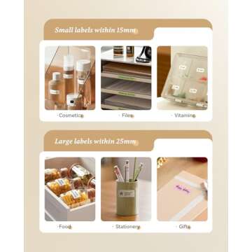 NIIMBOT D101 Label Makers with 1 Roll 0.47''x1.57'' Tape, Portable Smart Sticker Printer for Home Of...