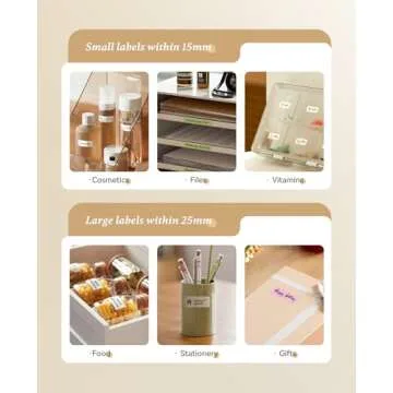 NIIMBOT D101 Label Makers with 1 Roll 0.47''x1.57'' Tape, Portable Smart Sticker Printer for Home Of...