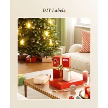 NIIMBOT D101 Label Makers with 1 Roll 0.47''x1.57'' Tape, Portable Smart Sticker Printer for Home Office School Use, Mobile Phone Editable, Adjustable Print Width 0.5 to 1 Inch, White