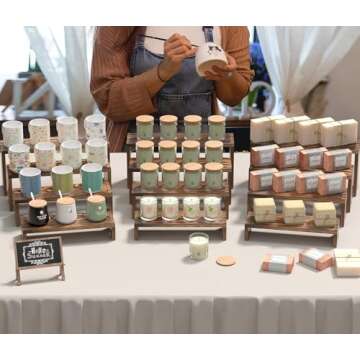 Elegant Wooden Display Stands for Events and Home