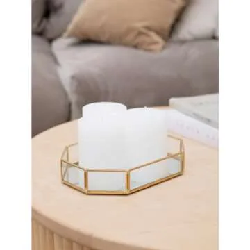 CANDWAX 3x4 Pillar Candles Set of 3 - Decorative Rustic Candles Unscented and Dinner Candles - Ideal as Wedding Candles or Large Candles for Home Interior - White Candles