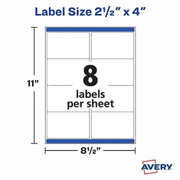Avery Shipping Labels with Permanent Adhesive, 200 Count