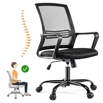 Ergonomic Adjustable Office Desk Chair for Comfort