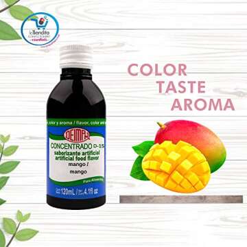Deiman Artificial Food Flavoring Mango (4.1 fl.oz) - Perfect for Desserts, Drinks, & More!